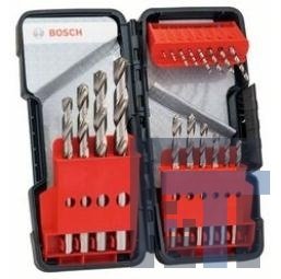 Наборы сверл по металлу Bosch Robust Line HSS-G (шлифованные), острие сверла 135°